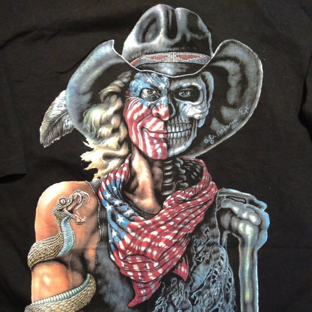 Vintage Patriot Cowboy America USA Eagle T-Shirt
